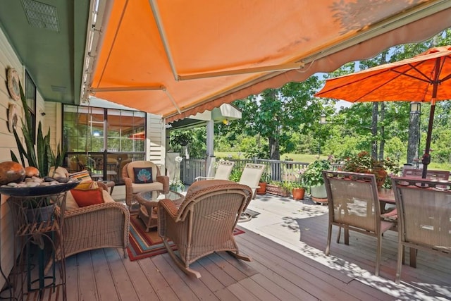 214 Tchefuncte Dr, Covington, LA 70433 - wooden deck featuring outdoor dining area and outdoor lounge area