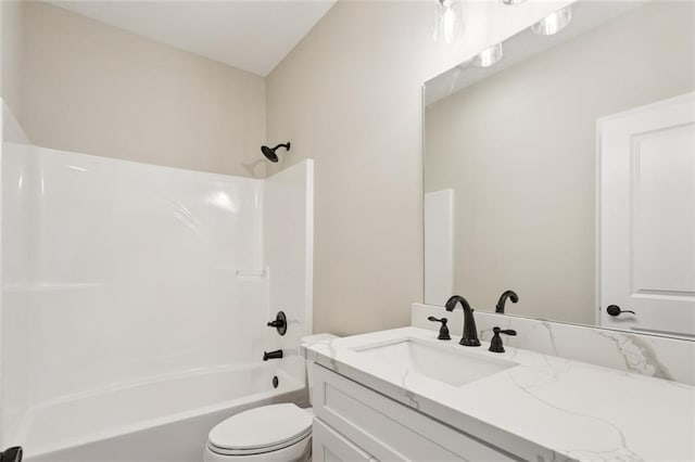 4251 Poplar Dr, Slidell, LA 70461 - bathroom with vanity, toilet, and bathing tub / shower combination
