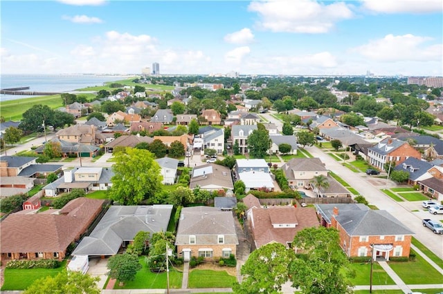 4909 Sunny Pl, Metairie, LA 70006 - aerial perspective of suburban area with a large body of water