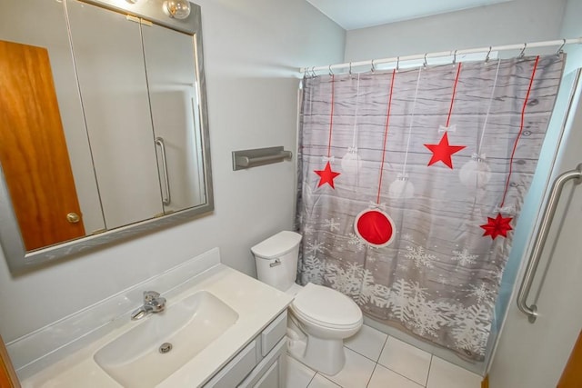 6300 W Metairie Ave, Metairie, LA 70003 - full bathroom with vanity, tile patterned floors, and curtained shower