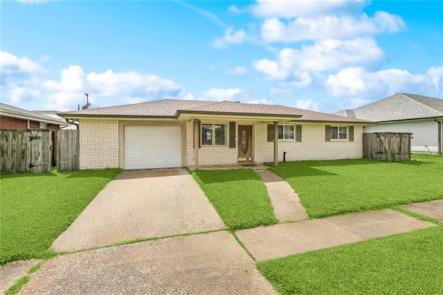 2716 Volpe Dr, Chalmette, LA 70043 - ranch-style house with a garage, concrete driveway, and brick siding