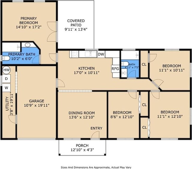 2716 Volpe Dr, Chalmette, LA 70043 - floor plan / room layout