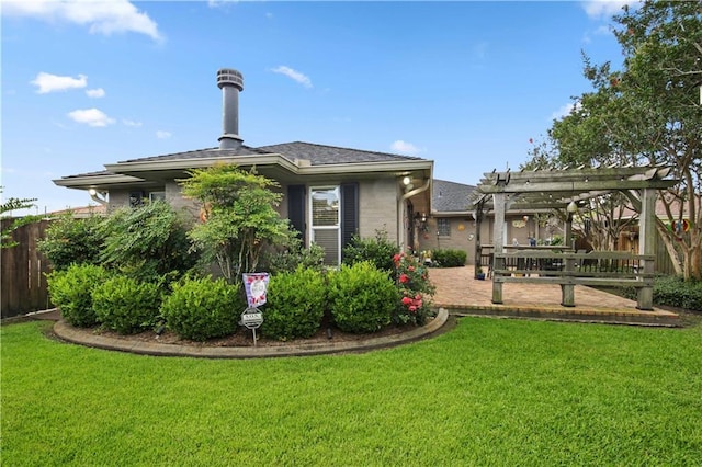 3913 Bellview St, Metairie, LA 70002 - back of house featuring a pergola, a patio, and roof with shingles