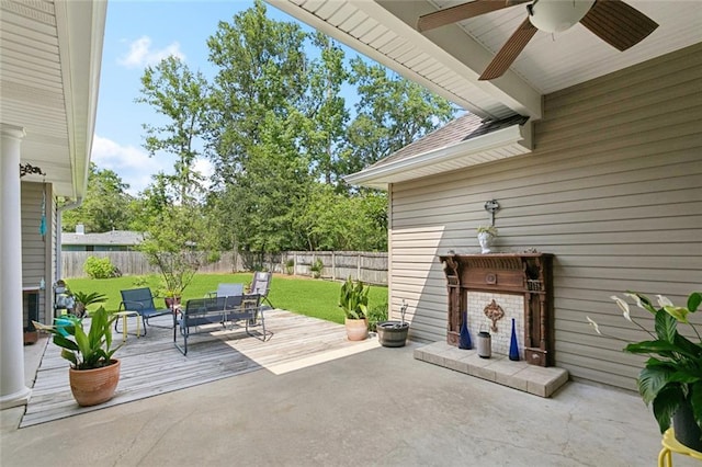1216 W 23rd Ave, Covington, LA 70433 - view of patio / terrace with a ceiling fan