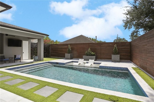 1900 Giuffrias Ave, Metairie, LA 70001 - view of swimming pool featuring a fenced backyard and a patio area