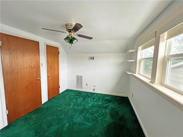1912 Bullard Ave, Metairie, LA 70003 - carpeted empty room with lofted ceiling and ceiling fan