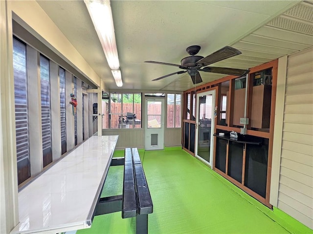 1912 Bullard Ave, Metairie, LA 70003 - unfurnished sunroom featuring ceiling fan