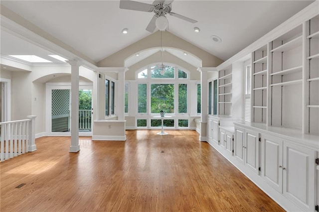 324 Fairway Dr, New Orleans, LA 70124 - unfurnished sunroom featuring vaulted ceiling