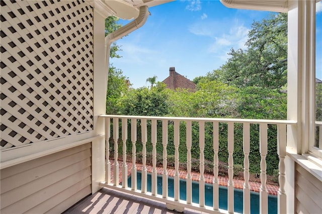 324 Fairway Dr, New Orleans, LA 70124 - balcony featuring view of pool area