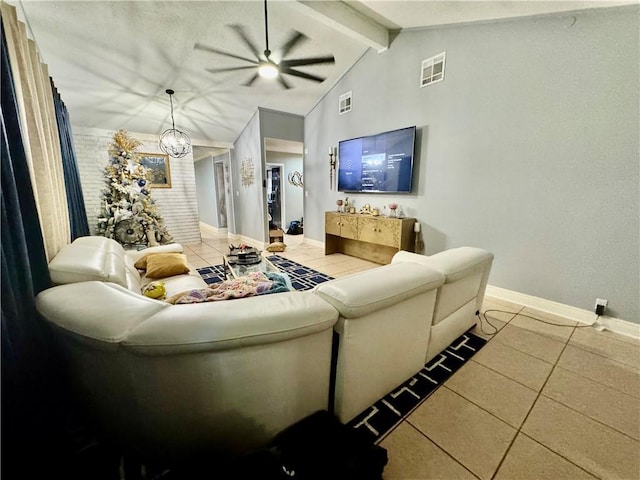 120 Whisperwood Blvd, Slidell, LA 70458 - tiled living room featuring a ceiling fan and baseboards