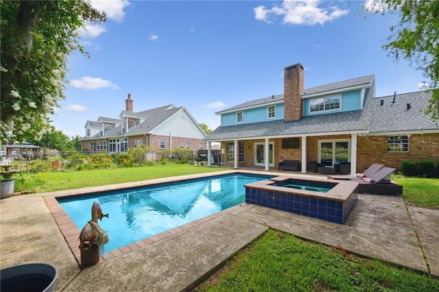 2351 Ormond Blvd, Destrehan, LA 70047 - view of pool featuring a patio area, an in-ground hot tub, and outdoor lounge area