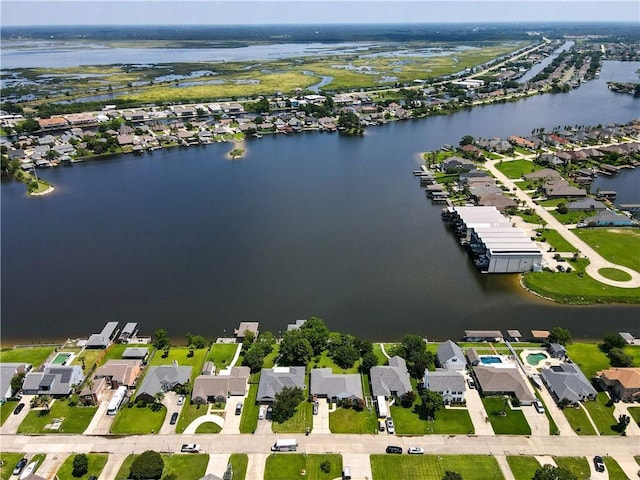 413 Moonraker Dr, Slidell, LA 70458 - aerial overview of property's location with nearby suburban area and a large body of water