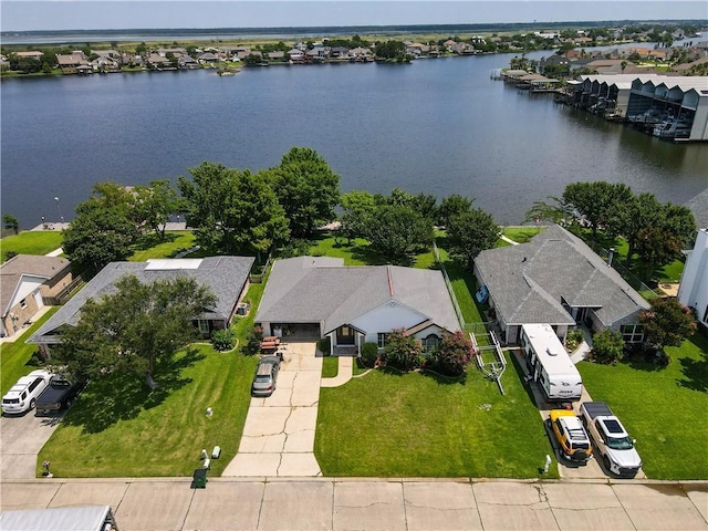 413 Moonraker Dr, Slidell, LA 70458 - aerial perspective of suburban area with a nearby body of water