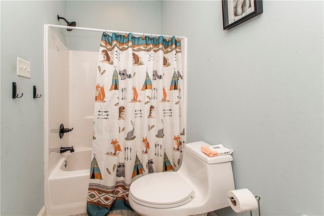 5 Leeward Ct, New Orleans, LA 70131 - bathroom featuring shower / bath combo and toilet