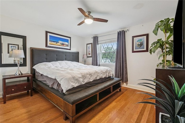 4616 Kawanee Ave, Metairie, LA 70006 - bedroom with wood finished floors and a ceiling fan