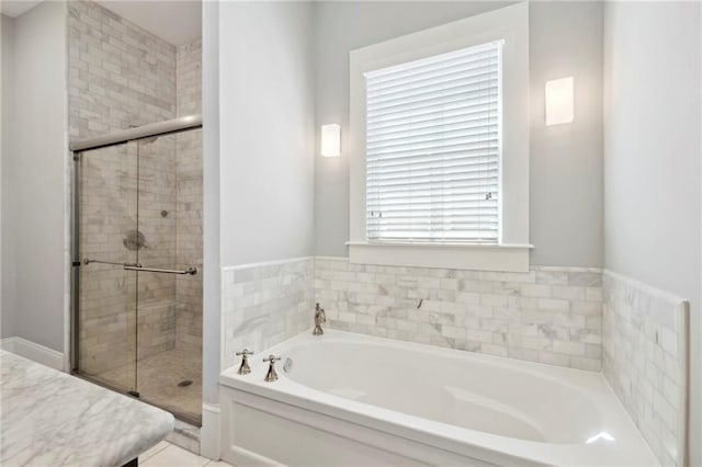 1215 Saint Andrew St, New Orleans, LA 70130 - full bath featuring a garden tub and a stall shower