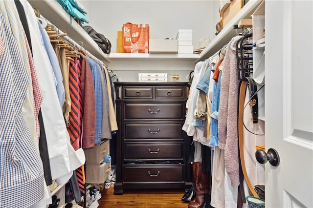 1215 Saint Andrew St, New Orleans, LA 70130 - walk in closet featuring dark wood-type flooring