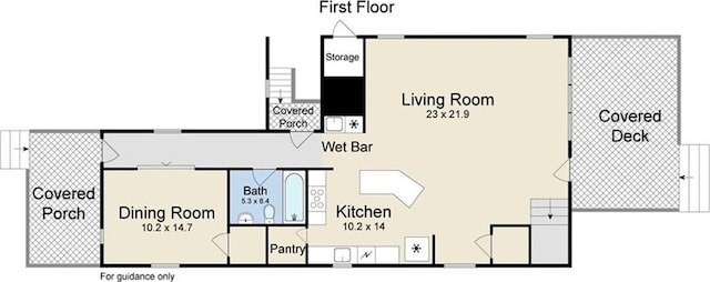1215 Saint Andrew St, New Orleans, LA 70130 - floor plan / room layout