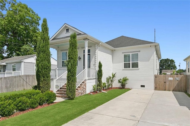 4823 Dreux Ave, New Orleans, LA 70126 - view of front of home featuring covered porch