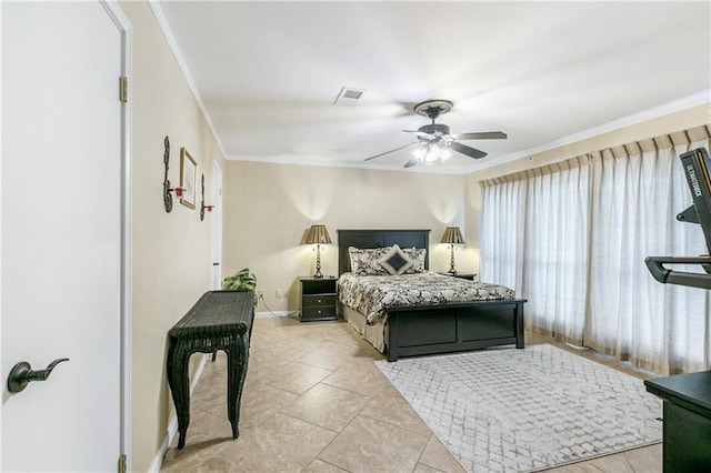 1163 Marina Dr Unit 1163, Slidell, LA 70458 - bedroom with ornamental molding, baseboards, and ceiling fan