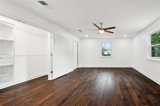 903 N Turnbull Dr, Metairie, LA 70001 - unfurnished bedroom featuring hardwood / wood-style flooring, ceiling fan, and recessed lighting