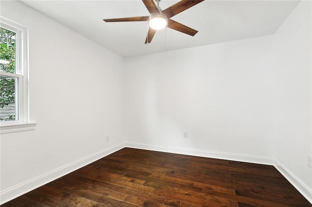 903 N Turnbull Dr, Metairie, LA 70001 - spare room featuring dark wood-style flooring and a ceiling fan