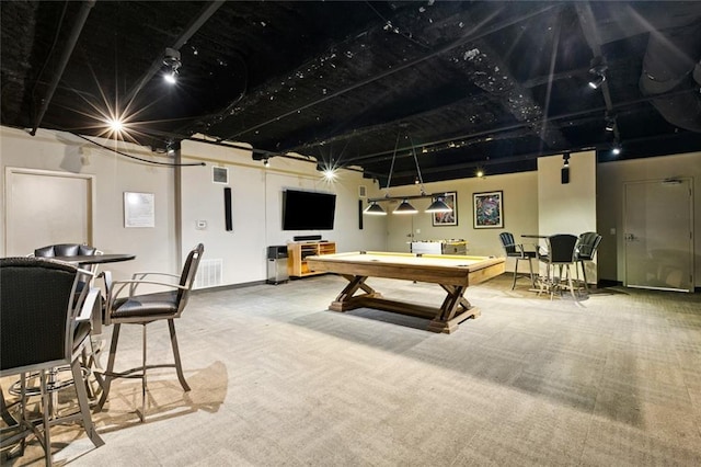 1111 Tulane Ave Unit 704, New Orleans, LA 70112 - playroom with carpet flooring and billiards