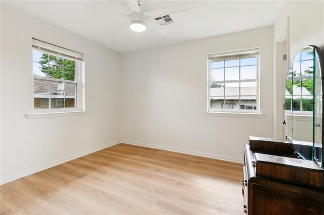 2320 Roosevelt Blvd, Kenner, LA 70062 - unfurnished bedroom featuring light wood-style floors, baseboards, and ceiling fan