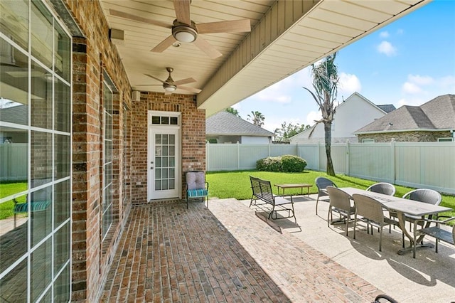 5 Asterbrook Ct, Harvey, LA 70058 - view of patio / terrace with outdoor dining space and ceiling fan