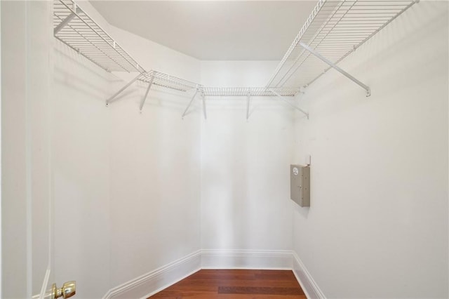 404 Atherton Dr, Metairie, LA 70005 - walk in closet featuring dark wood finished floors