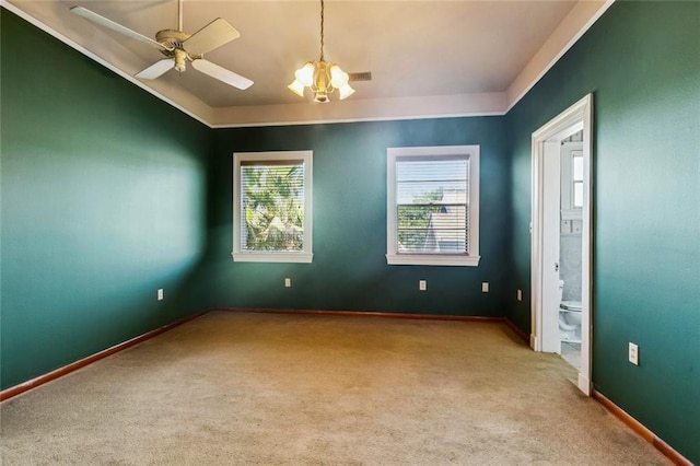 400 Aris Ave, Metairie, LA 70005 - carpeted empty room with baseboards and ceiling fan