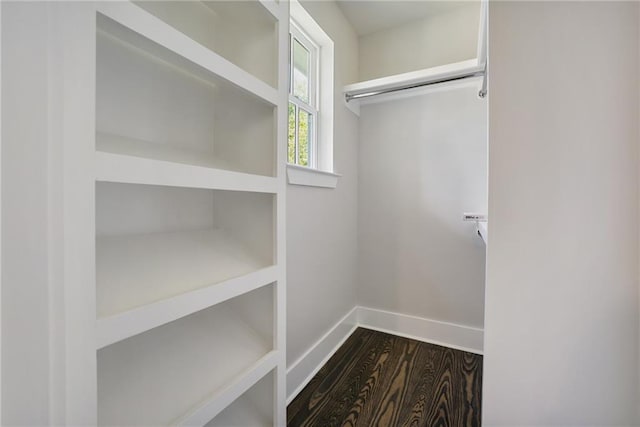 218 N Jackson Ave, Covington, LA 70433 - walk in closet with dark wood-style flooring