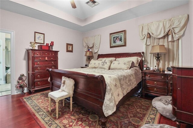 135 Maud Olive Dr, Belle Chasse, LA 70037 - bedroom featuring dark wood-style flooring and ceiling fan