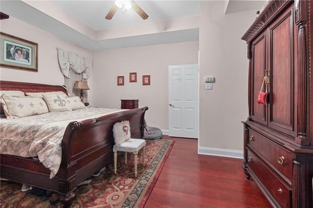 135 Maud Olive Dr, Belle Chasse, LA 70037 - bedroom with dark wood finished floors and a ceiling fan