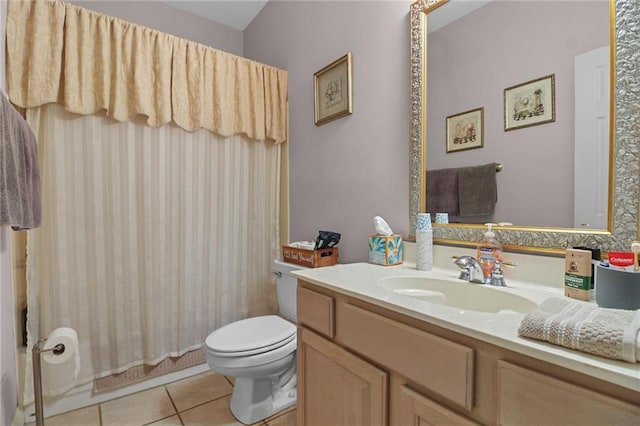 135 Maud Olive Dr, Belle Chasse, LA 70037 - bathroom featuring vanity, tile patterned floors, and shower / tub combo