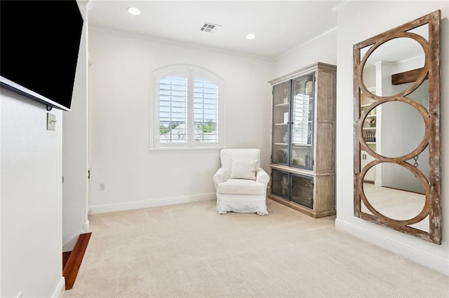 28 Wax Myrtle Ln, Covington, LA 70433 - unfurnished room with light colored carpet, ornamental molding, and recessed lighting