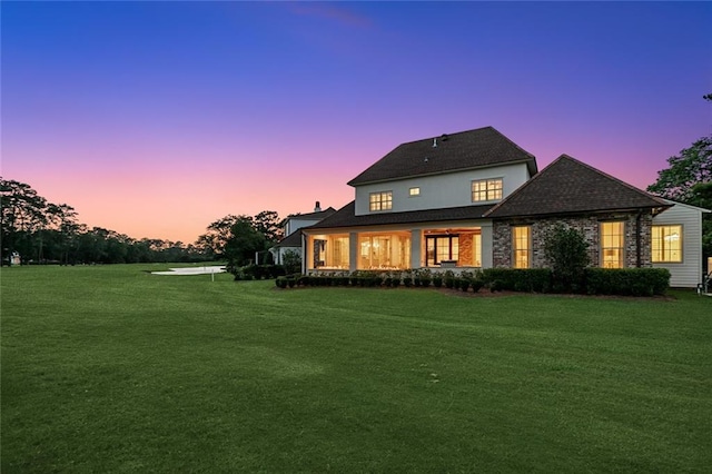 28 Wax Myrtle Ln, Covington, LA 70433 - rear view of property featuring a yard