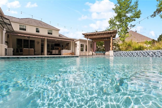 331 Memphis Trce, Covington, LA 70433 - outdoor pool with a pergola and a patio area