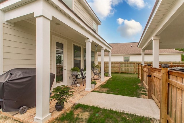 2329 Bradbury Pl, Covington, LA 70433 - fenced backyard featuring covered porch