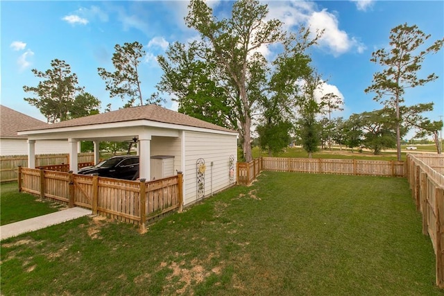 2329 Bradbury Pl, Covington, LA 70433 - fenced backyard with a carport