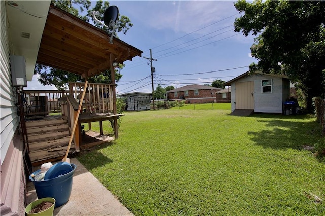 213 Travis Dr, Westwego, LA 70094 - view of yard with a wooden deck