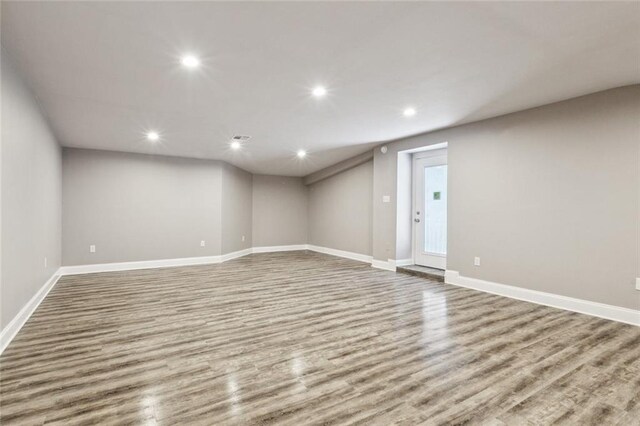 1400 Woodland Hwy, Belle Chasse, LA 70037 - finished basement with wood finished floors, recessed lighting, and baseboards