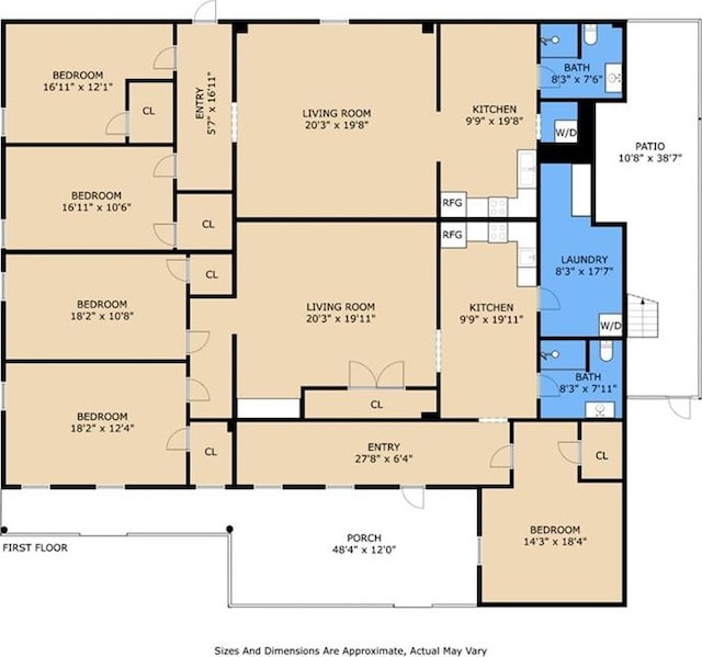 1400 Woodland Hwy, Belle Chasse, LA 70037 - room layout