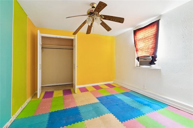 3500 Clematis St, New Orleans, LA 70123 - exercise area featuring ceiling fan and cooling unit