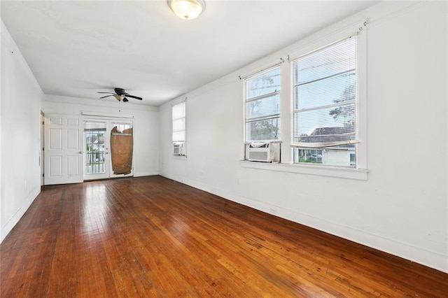 3500 Clematis St, New Orleans, LA 70123 - empty room featuring ceiling fan, wood-type flooring, and cooling unit