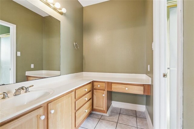 175 Dunleith Dr, Destrehan, LA 70047 - bathroom with tile patterned floors and vanity