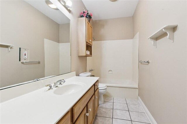 175 Dunleith Dr, Destrehan, LA 70047 - full bathroom featuring vanity, tile patterned flooring, and bathtub / shower combination