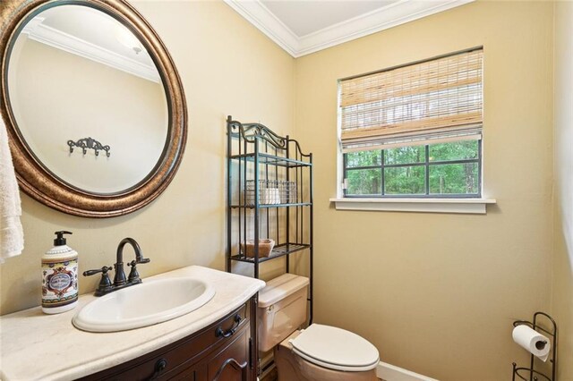 20226 Chandler Dr, Covington, LA 70435 - half bath with vanity and ornamental molding