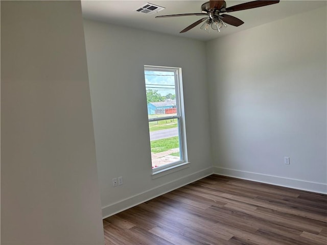 2019 Huey P Long Ave, Gretna, LA 70053 - unfurnished room with dark wood-type flooring and a ceiling fan