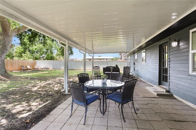 108 Cadow St, Paradis, LA 70080 - fenced backyard featuring outdoor dining area and a patio area